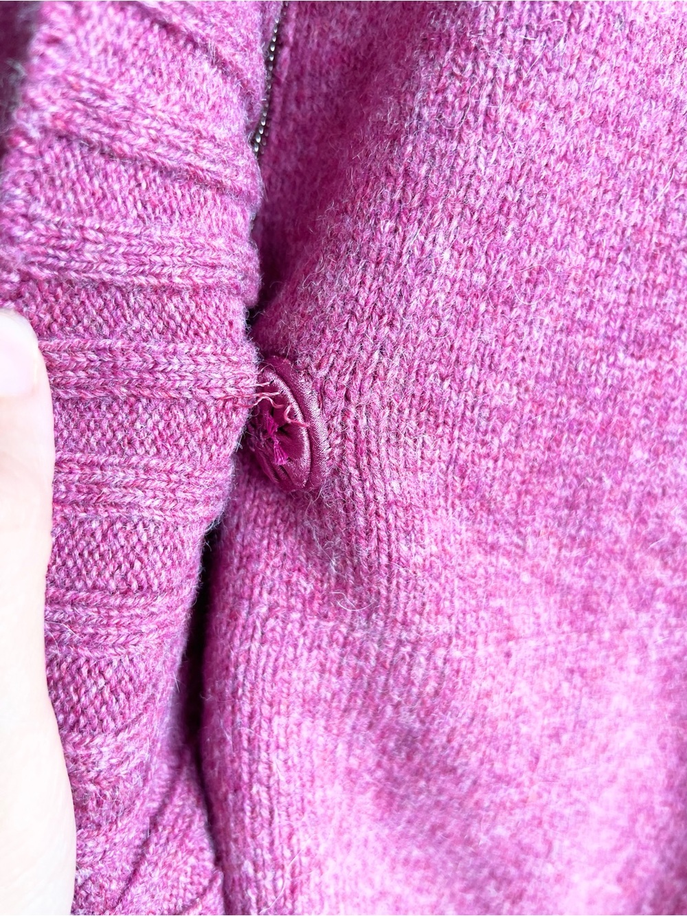 Rivamonti Womens Wrap Style Wool Alpaca Raspberry Mauve Sweater S Brunello - Picture 3 of 12